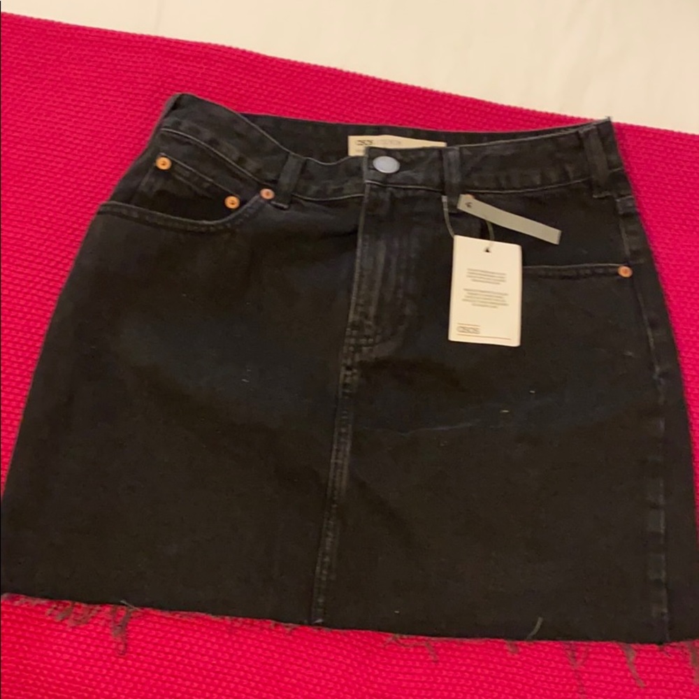 ASOS Black Jean Mini Skirt Size 28